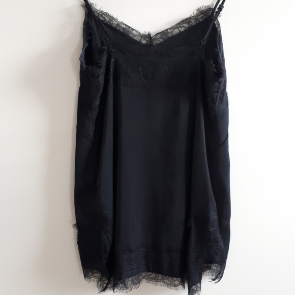 Black Lace Detail Cami Sz XS - Picture 11 of 14